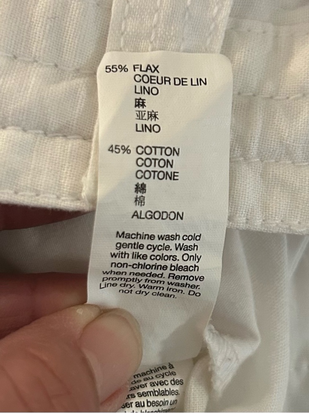 Gap Women's Optic White Linen & Cotton Cuffed Shorts Size 8 Excellent Condition - Picture 7 of 9